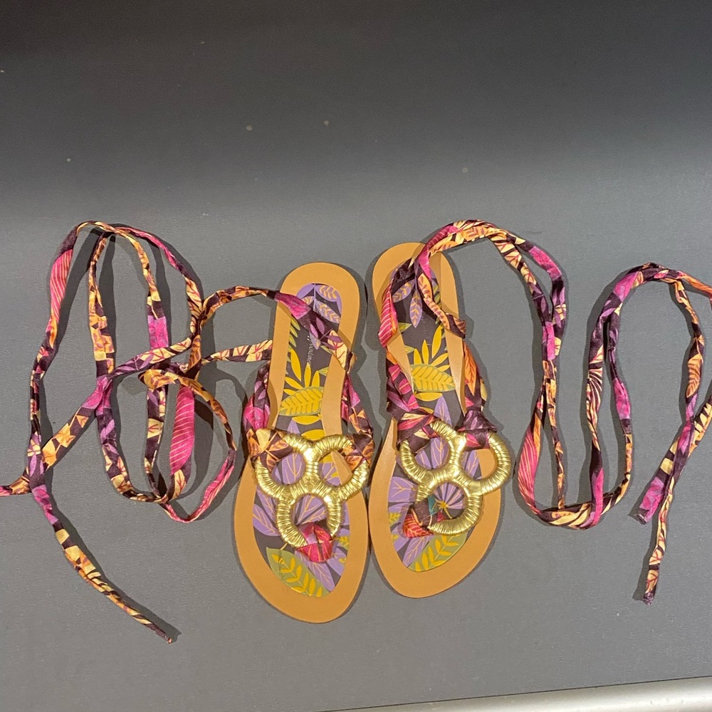 Silk strap sandals - Picture 3 of 3